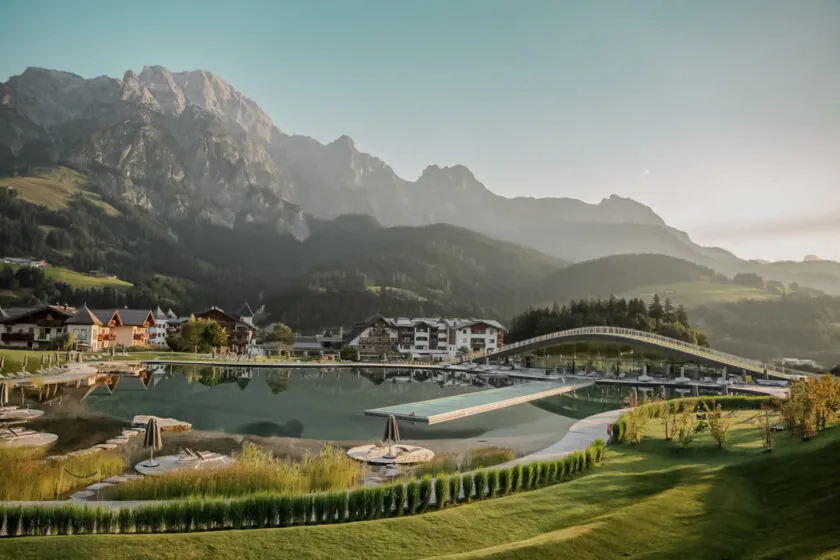 Krallerhof visto do vale de Leogang